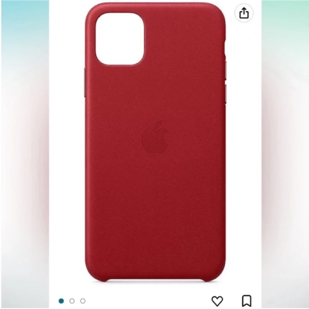 Apple iPhone 11 Pro Max Leather Case Phone Cover RED